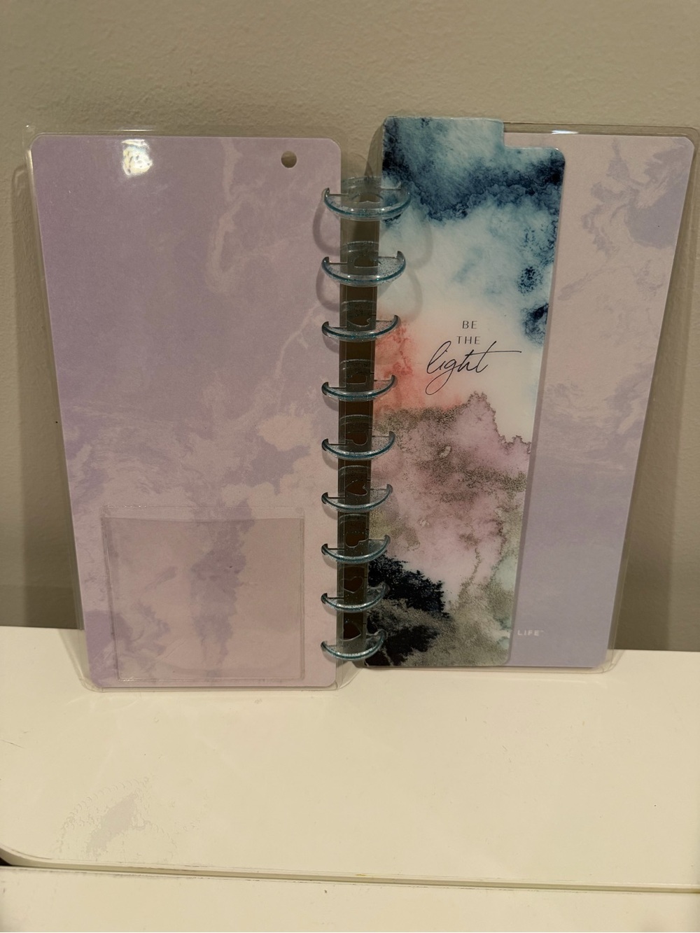 Happy Planner Butterfly Discbound Cover Blue Glitter Discs Dashboard - Picture 2 of 7
